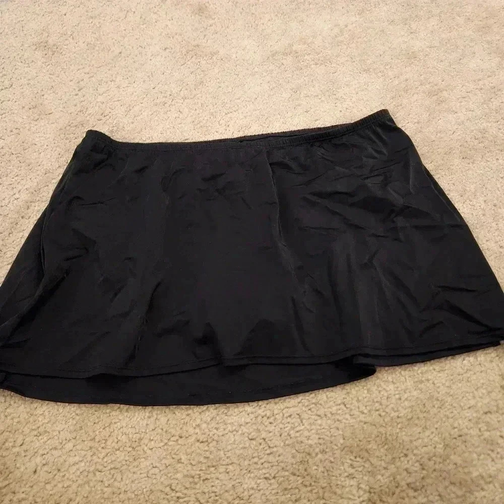 Womens Swim By Cacique Swim Skirt Black Plus Size‎ 22 #Q337